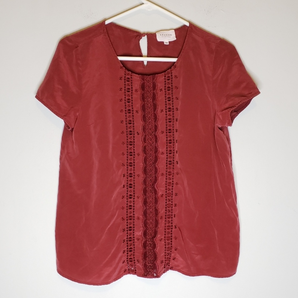 Sezane Silk Blouse Size 38 (Small / 6)